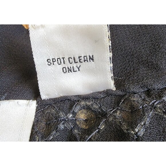 Roaman's Black Sheer Beaded Duster Plus Size 34 - Picture 8 of 8